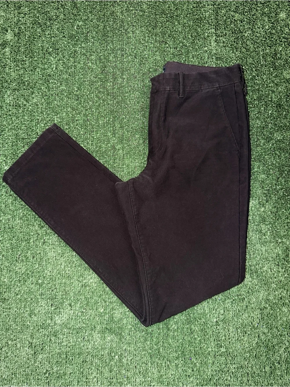 J.Crew 770 Straight Fit Pants Black Hidden Button Performance Chino Mens 32x32